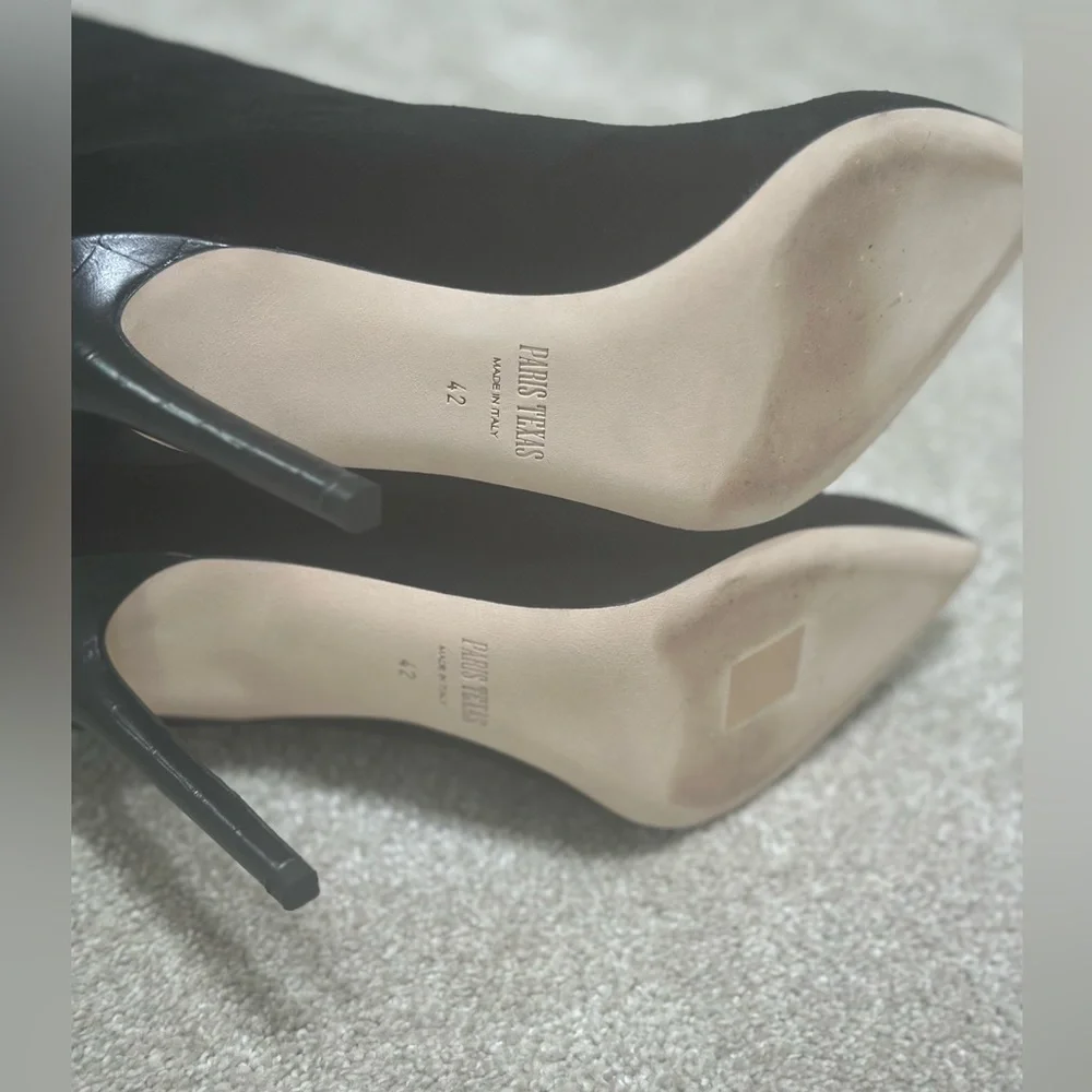 Stunning! Brand New Paris Texas OTK Black Suede Boot 42 - Picture 11 of 12